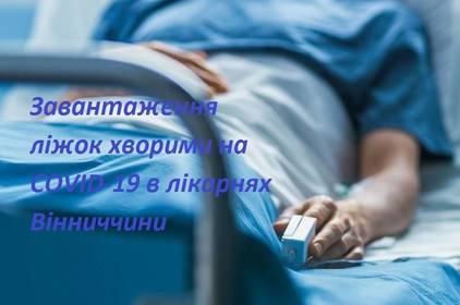 43,9% - відсоток завантаження ліжок хворими на COVID–19 в лікарнях Вінниччини