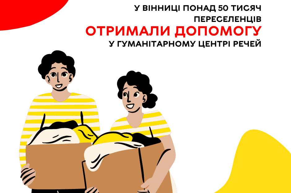 У Вінниці понад 50 тисяч переселенців отримали допомогу у Гуманітарному центрі речей 