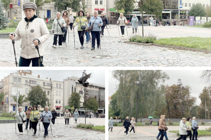 Вінницькі пенсіонери займаються оздоровчою фізкультурою у Терцентрі