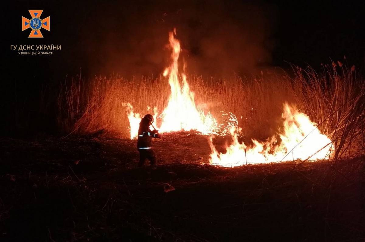 На Вінниччині вчора згоріло більше 3 гектарів рослинності