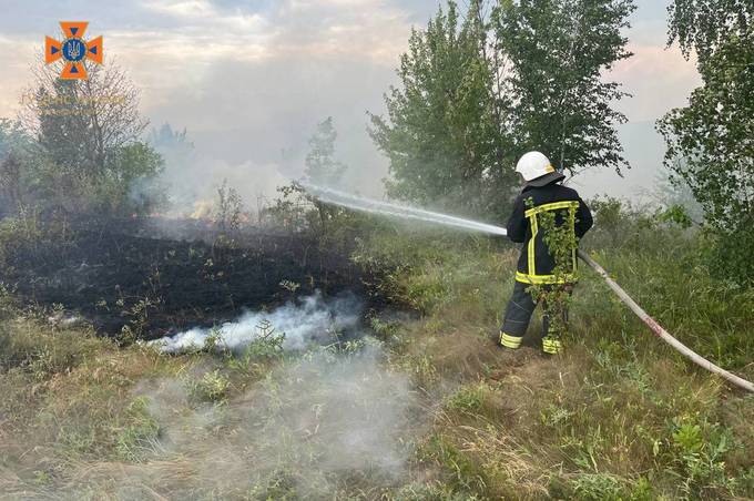 Рятувальники вкотре ліквідували пожежі в екосистемах: зафіксували 3 займання сухої трави