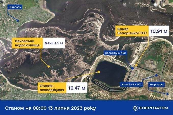 В "Енергоатомі" розповіли про рівень води у ставку-охолоджувачі ЗАЕС