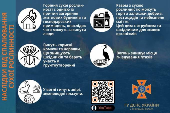 На Вінниччині бійці ДСНС ліквідували 6 пожеж в екосистемах