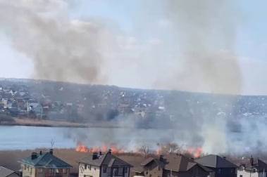 Пожежа на Вишенському озері у Вінниці: що відомо