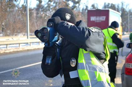 За два тижні за допомогою TruCAM вінницькі патрульні виявили більше півтисячі порушників швидкісного режиму