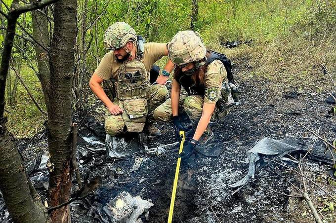 Атака на Вінниччину: вибухотехніки показали фото уламків збитих безпілотників