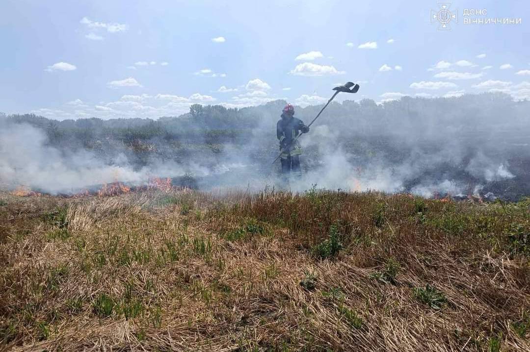 На Вінниччині горіло 5 гектарів сухої трави