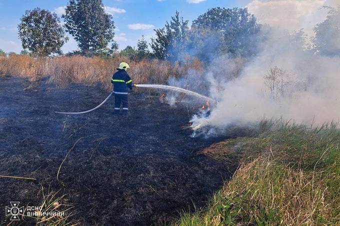 26 пожеж та 13 га обпаленого ґрунту за день: на Вінниччині горіло у всіх районах