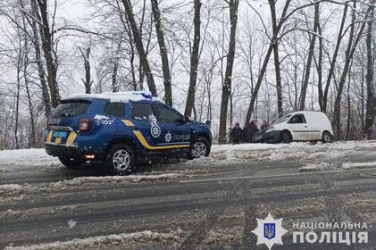 На Вінниччині через погоду авто знесло в кювет: що з водієм