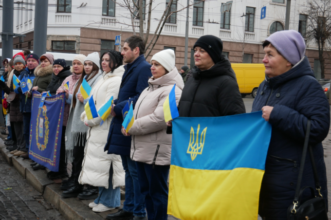 У Вінниці студенти та містяни утворили "Ланцюг єднання" до Дня Соборності України