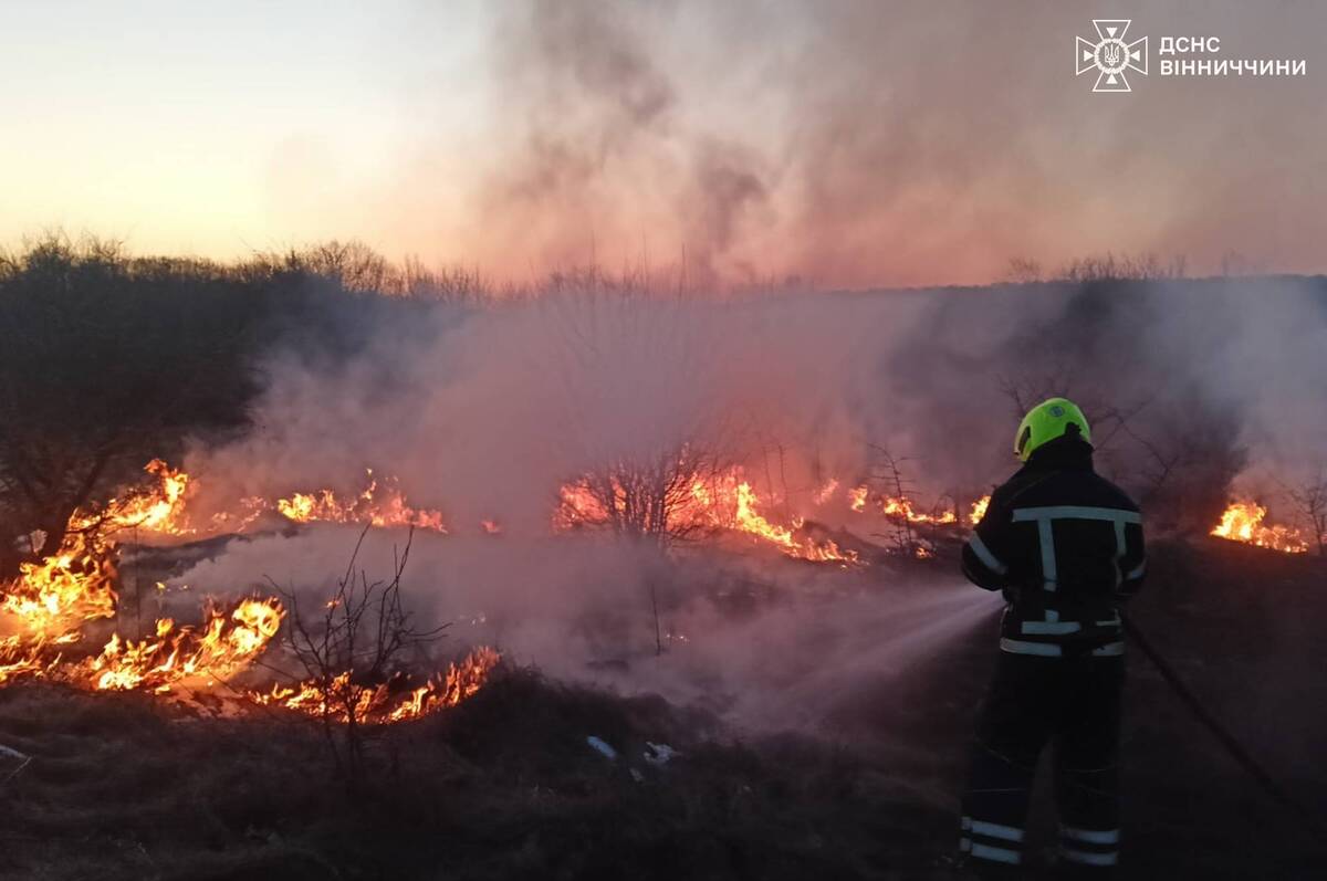 Вчора у Вінницькому районі зафіксовано рекордну кількість пожеж