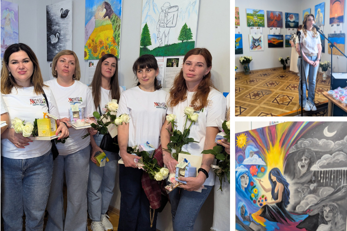 «Малюю серцем»: у Вінниці відкрилася виставка картин жінок, які втратили близьких на війні