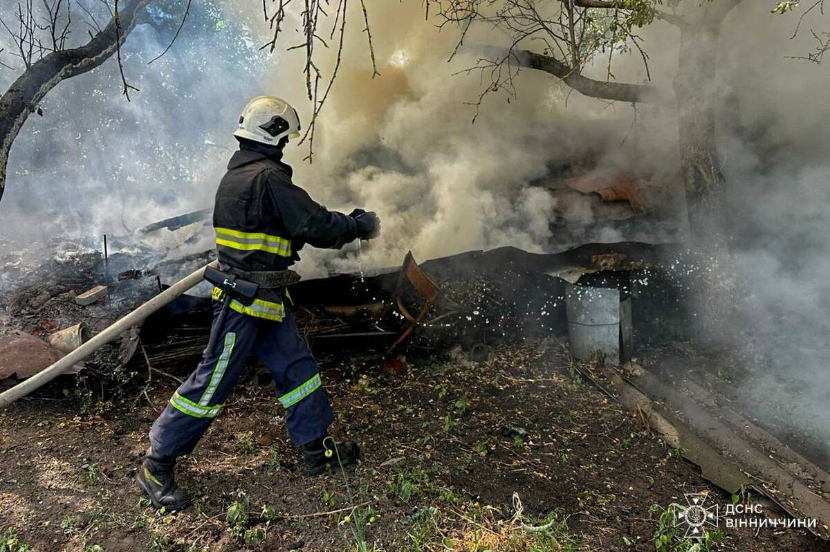 На Вінниччині за добу сталося 16 пожеж, більшість — на відкритих територіях