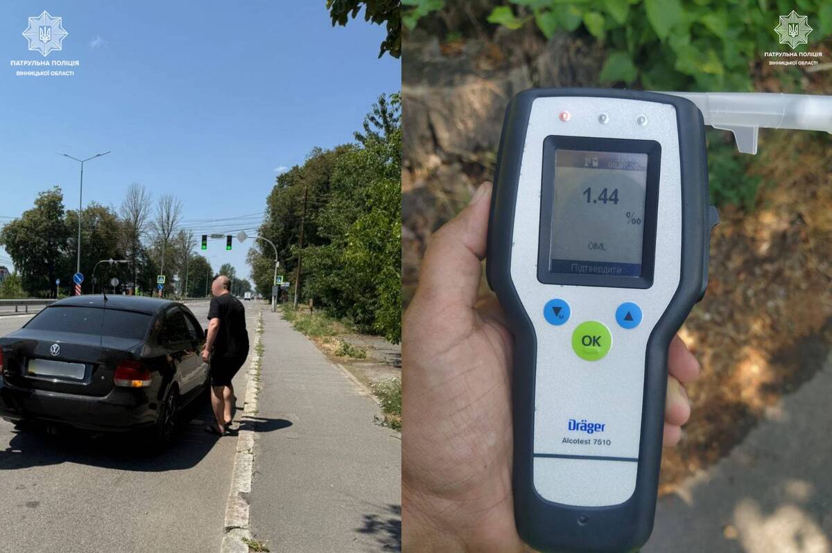 У Вінниці зупинили нетверезого водія, який перевищив швидкість