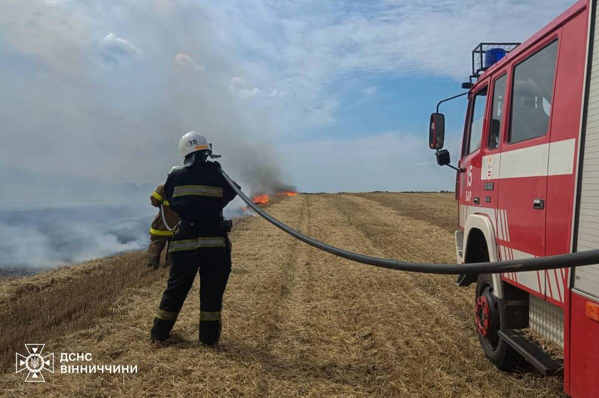 Сухостій палав у трьох районах Вінниччини