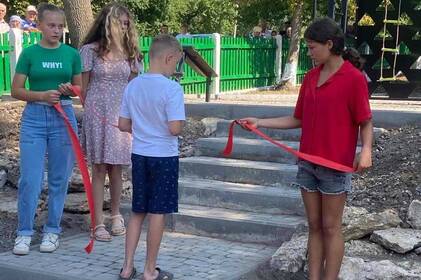 На Вінниччині відкрили дитячий майданчик на честь загиблого Героя (фото)