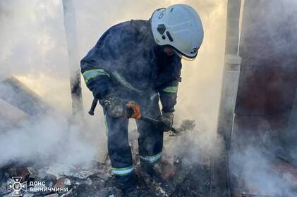 На Вінниччині минулої доби горіли господарські будівлі та вантажівка (фото)