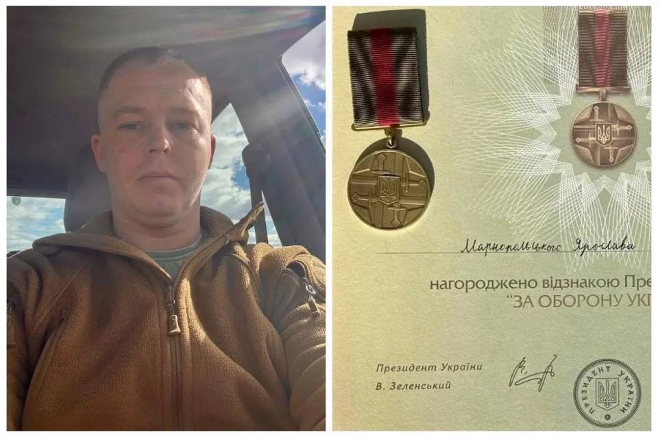 Воїн із Вінниччини Ярослав Марнопольський отримав державну нагороду Президента України