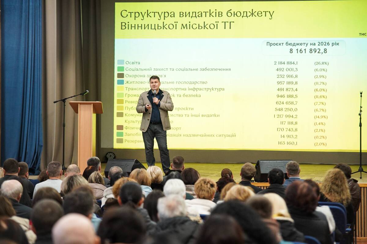 Вінниця готує бюджет-2026: пріоритети безпеки, стійкості та турботи про громаду