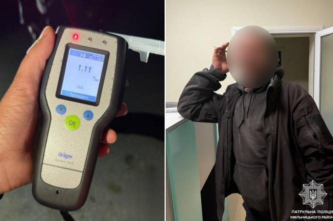 У Хмільницькому районі патрульні поліцейські зупинили п'янючого водія