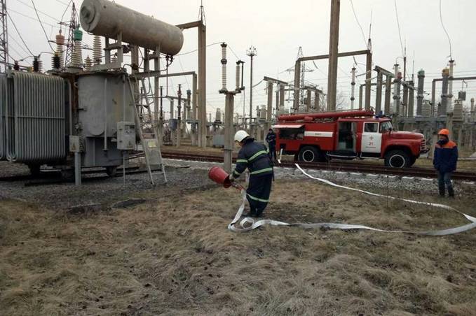 Рятувальники ліквідовували умовну пожежу на "Вінницяобленерго"
