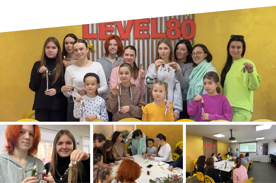 Макраме для душі: вінницькі родини створювали «Теплих чоловічків» у просторі «LEVEL 80»