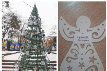 У Дашеві встановили новорічну ялинку пам’яті загиблих Захисників України