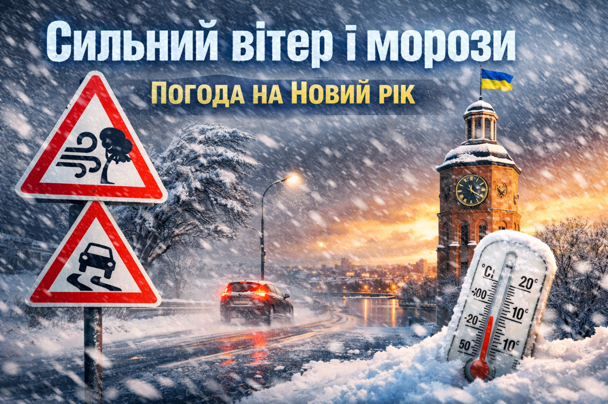 У Вінниці сильний вітер і морози: якою буде погода на Новий рік
