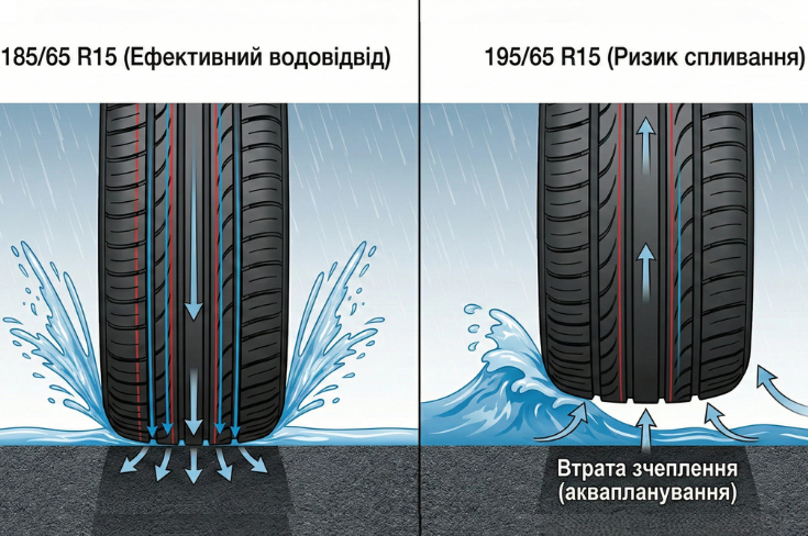 Ширша чи вужча шина: що вибрати для міського авто — 185/65 R15 чи 195/65 R15?