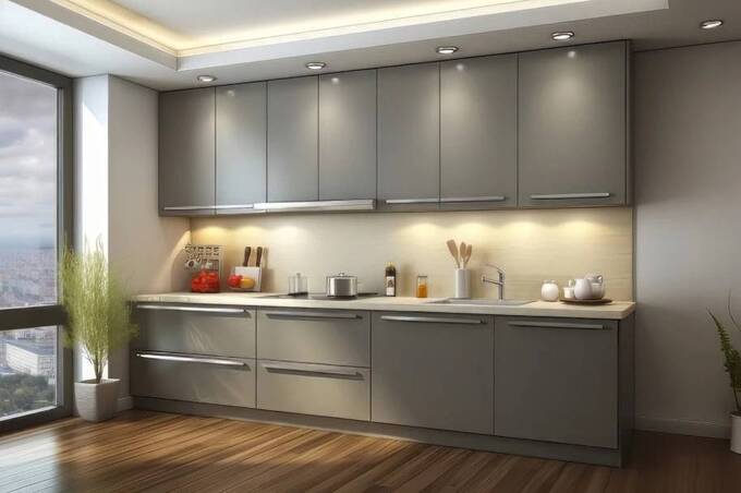 Кухня под потолок: плюсы и минусы такого решения