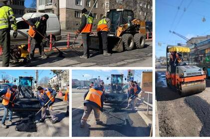 У Вінниці триває аварійний ремонт доріг: на магістралях працюють вісім бригад