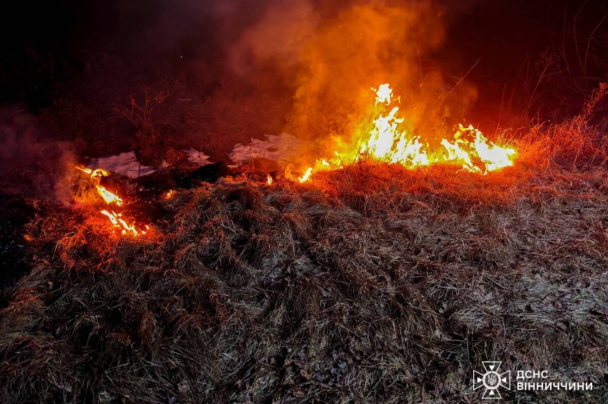 Рятувальники Вінниччини ліквідували наслідки численних пожеж на відкритих територіях