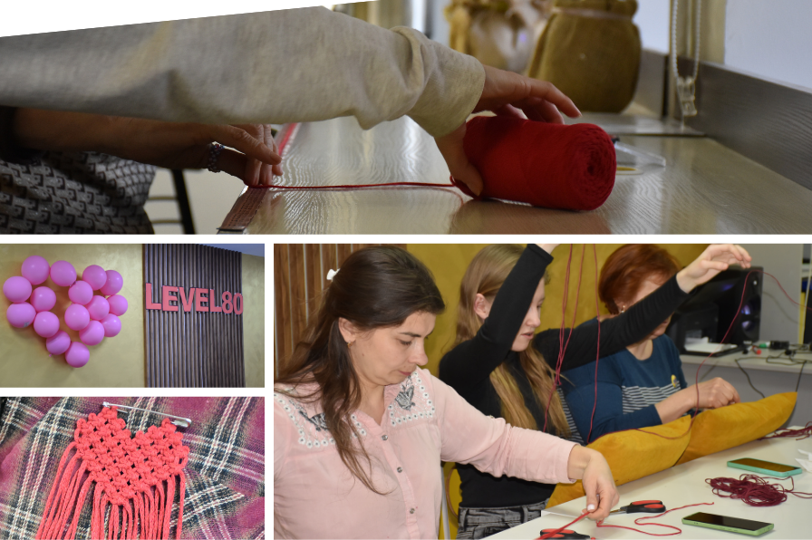 У Вінниці провели майстерклас із макраме: учасниці плели символічні серця