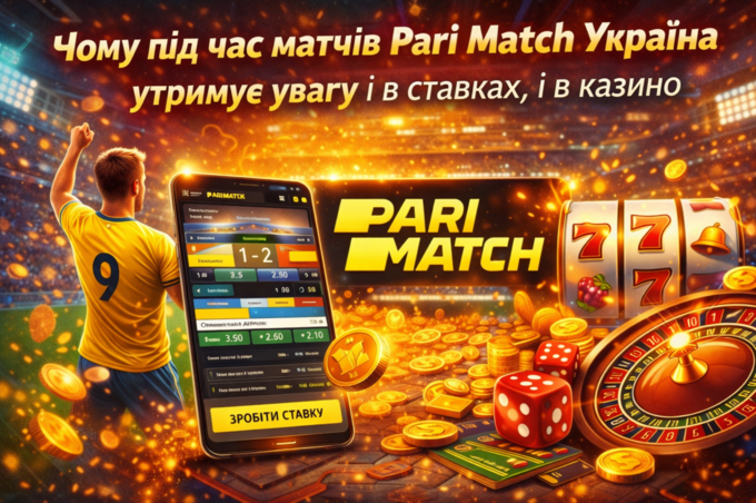 Чому під час матчів Пари Матч Украина утримує увагу і в ставках, і в казино