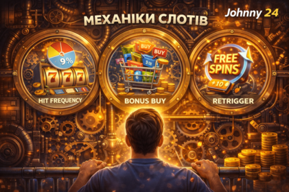 Johnny24 і механіки слотів: що таке hit frequency, bonus buy, retrigger — і як це впливає на бюджет