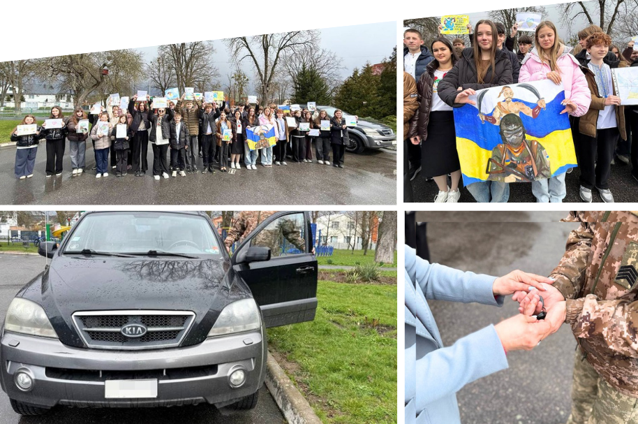 Вінницький ліцей передав друге авто на фронт: як діти допомагають ЗСУ