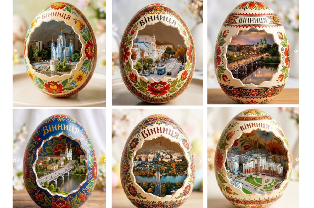Вінницька креаторка створила унікальні цифрові писанки із зображеннями рідного міста (фото)