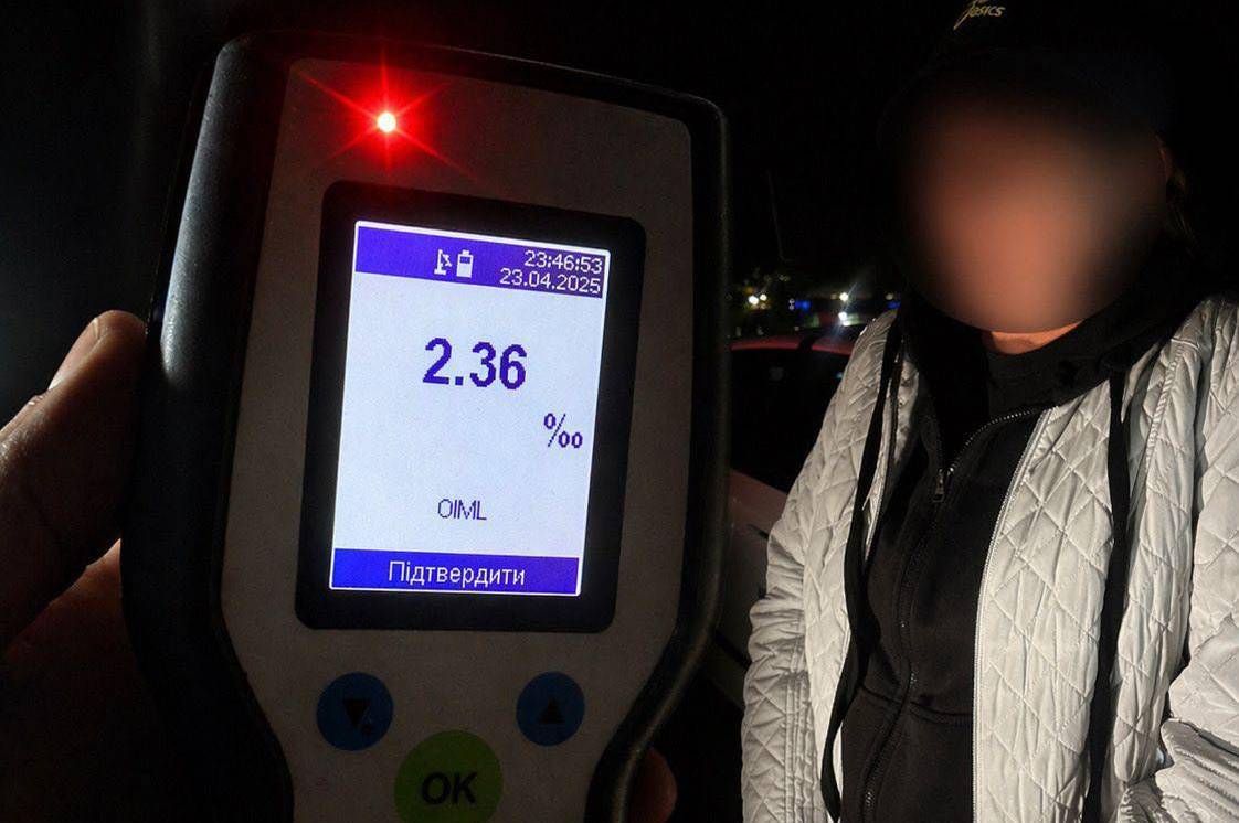 П’яна за кермом: у Стрижавці виявили водійку з 12-кратним перевищенням норми