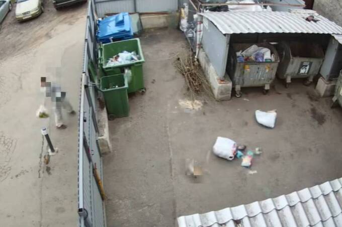 Камери зафіксували антирекорд точності під час викидання сміття у Вінниці (відео)