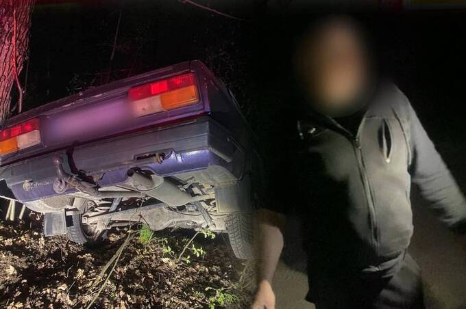 Під час комендантської години на Вінниччині водій тікав від поліції та з’їхав у кювет