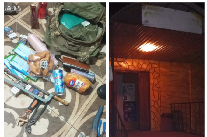 Поліція охорони затримала чоловіка, який проломив дах магазину заради наживи