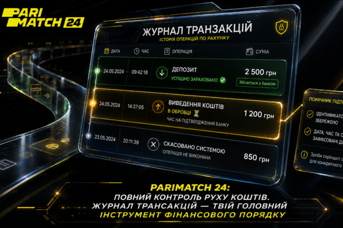 Як журнал транзакцій у Parimatch 24 допомагає контролювати рух коштів