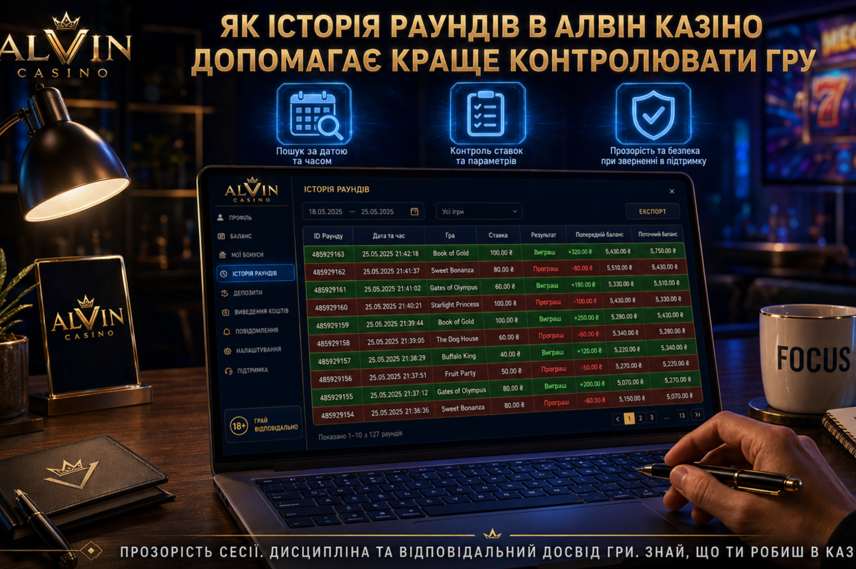 Як історія раундів в Алвін казино допомагає краще контролювати гру
