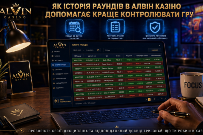 Як історія раундів в Алвін казино допомагає краще контролювати гру
