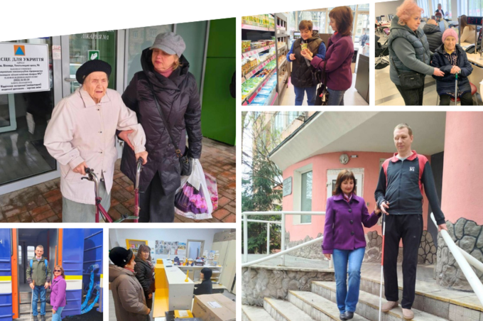 У Вінниці служба супроводу допомагає людям із порушеннями зору вирішувати повсякденні справи