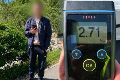 Драгер зашкалював: у центрі Вінниці зупинили п’яного водія