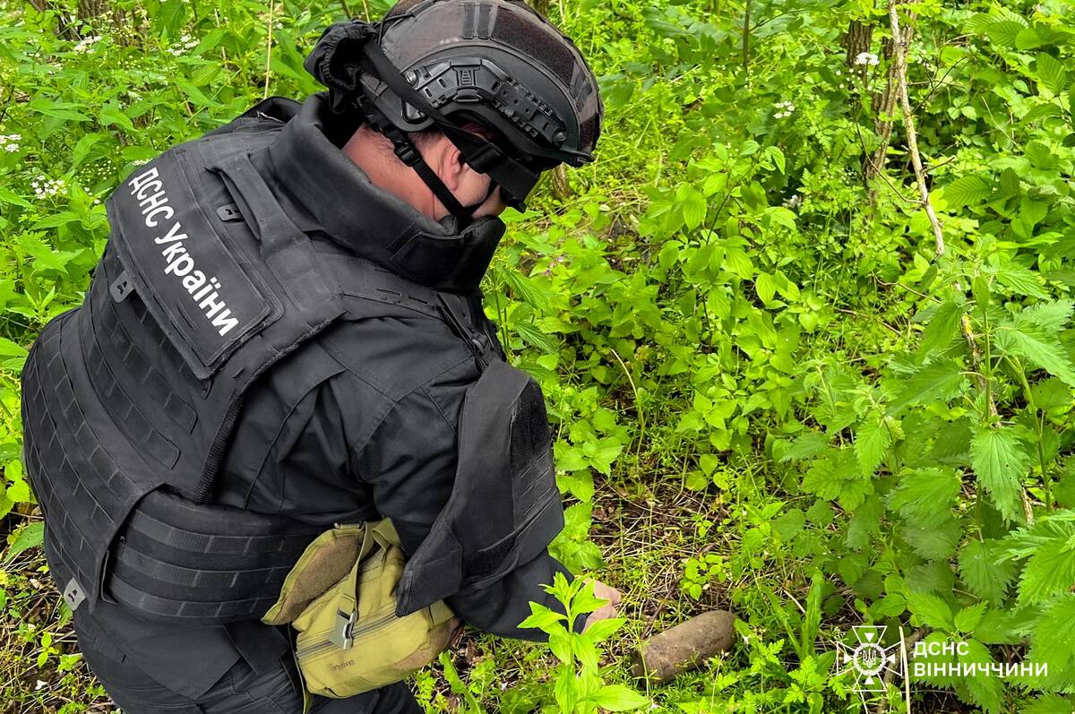 Біля села на Вінниччині виявили та знищили артилерійський снаряд