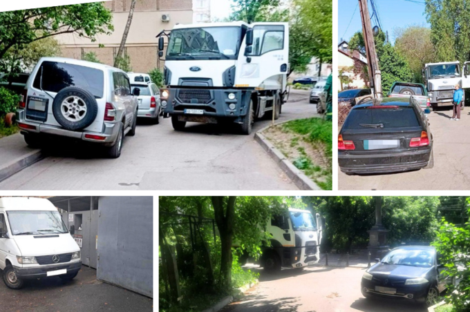 У Вінниці можуть оштрафувати за паркування біля контейнерів для сміття