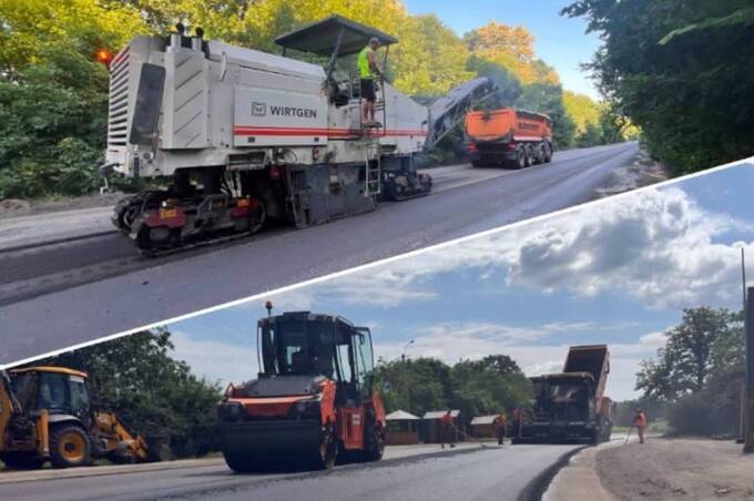 На дорогах Вінниччини за тиждень оновили понад 300 000 м² покриття