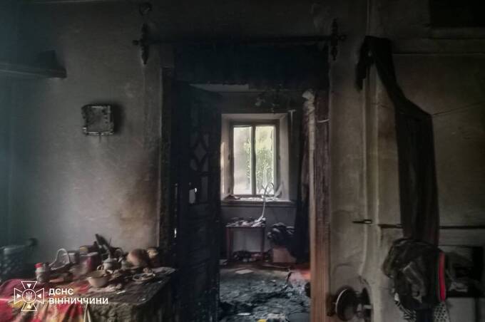 На Вінниччині під час пожежі в приватному будинку загинув чоловік
